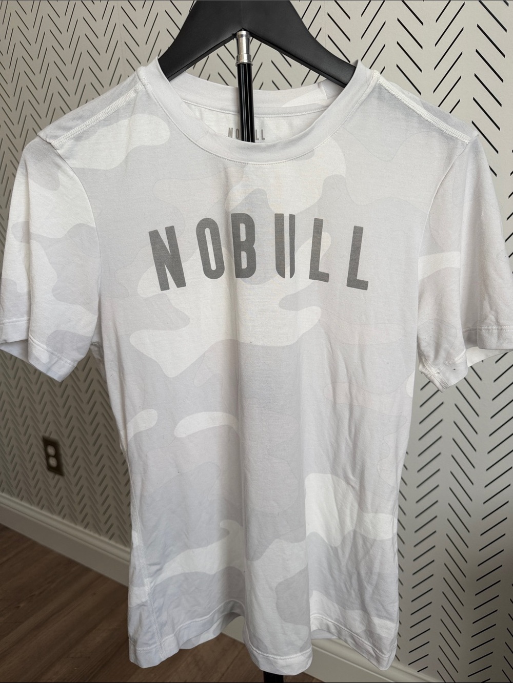 NOBULL White Camo Short Sleeve Training Tee